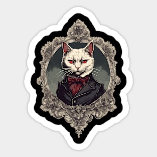 Halloween Cat, Vampire Cat Sticker